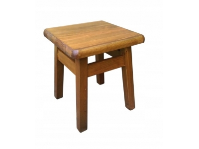 Taboret sosnowy stołek drewniany kuchenny mały kwadratowy kol. dąb