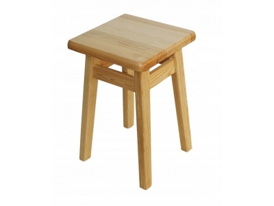 Taboret stołek kuchenny drewniany 45 cm sosna naturalna lakierowana