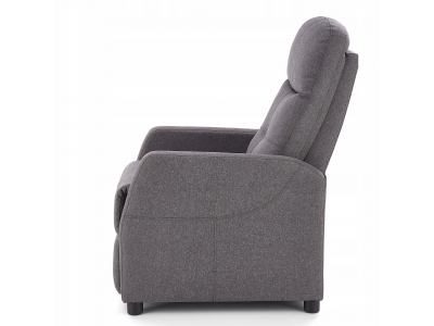 Fotel rozkładany wypoczynkowy podnóżek relax Halmar Felipe ciemny szary