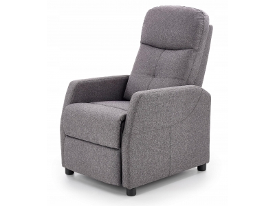 Fotel rozkładany wypoczynkowy podnóżek relax Halmar Felipe ciemny szary