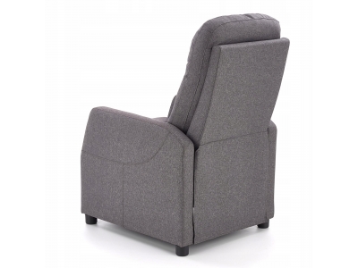 Fotel rozkładany wypoczynkowy podnóżek relax Halmar Felipe ciemny szary