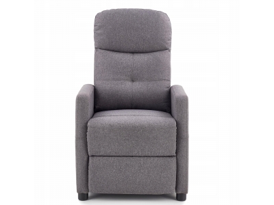 Fotel rozkładany wypoczynkowy podnóżek relax Halmar Felipe ciemny szary