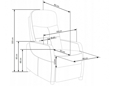 Fotel rozkładany wypoczynkowy podnóżek relax Halmar Felipe ciemny szary