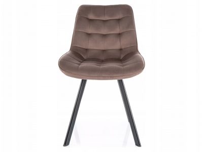 Krzesło tapicerowane półobrotowe MONTI velvet brąz bluvel 38 / czarny