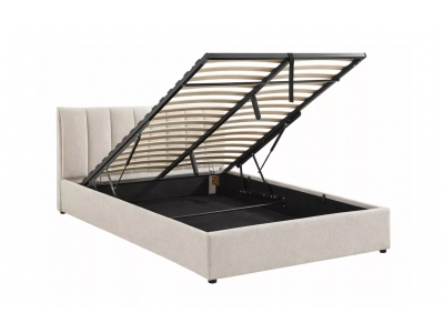 Łóżko tapicerowane do sypialni małżeńskie MONTREAL 160X200 Raven beż 22