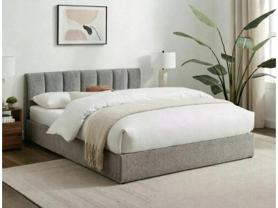 Łóżko tapicerowane z pojemnikiem młodzieżowe MONTREAL 120X200 Raven szary