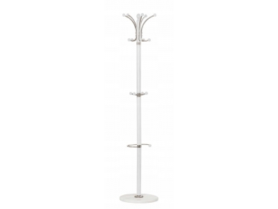 Wieszak podłogowy stojący na ubrania do przedpokoju holu biura W13 biały