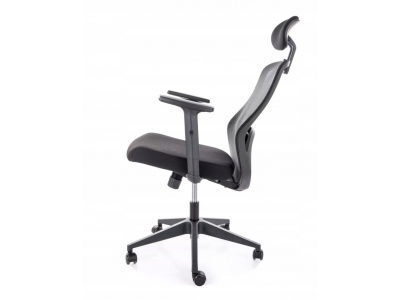 Fotel obrotowy pracowniczy biurowy gabinetowy BHP Q-050 czarny Signal