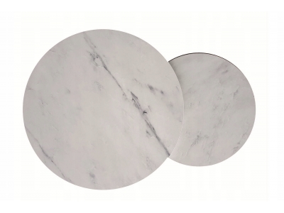 Ława okrągła stolik kawowy glam HOLA Zestaw stolików biały ef. mamrur złoty