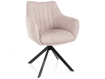 Krzesło tapicerowane salon jadalnia półobrotowe Azalia Leo j.beż 23 Signal