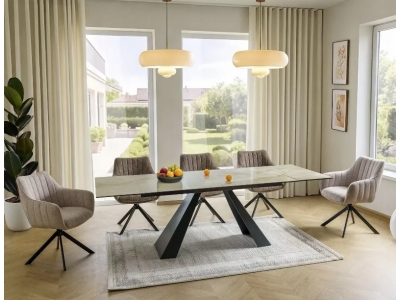 Krzesło tapicerowane salon jadalnia półobrotowe Azalia Leo j.beż 23 Signal