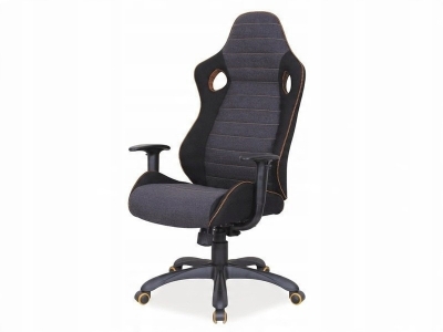 Fotel obrotowy biurowy gamingowy młodzieżowy Q-229 Signal czarny / szary