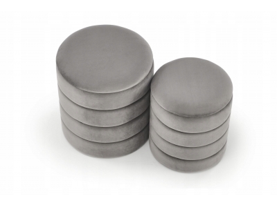 Pufa tapicerowana zestaw 2 puf otwieranych PACHO Halmar popielaty, szary