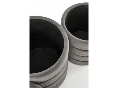 Pufa tapicerowana zestaw 2 puf otwieranych PACHO Halmar popielaty, szary