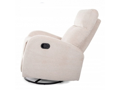 Fotel wypoczynkowy rozkładany bujany obracany OLIMP tkanina beż RAVEN 24
