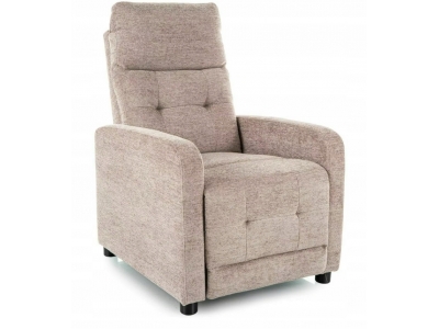 Fotel rozkładany tapicerowany wypoczynkowy relax OTUS RAVEN 30 ciemny beż