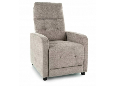 Fotel rozkładany tapicerowany wypoczynkowy relax OTUS RAVEN 07 szary