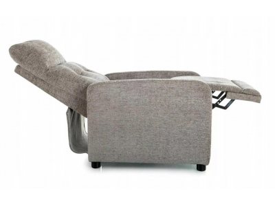 Fotel rozkładany tapicerowany wypoczynkowy relax OTUS RAVEN 07 szary