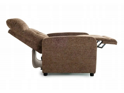 Fotel rozkładany tapicerowany wypoczynkowy OTUS RAVEN 45 cappuccino brąz