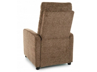Fotel rozkładany tapicerowany wypoczynkowy OTUS RAVEN 45 cappuccino brąz