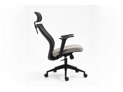 Fotel obrotowy pracowniczy biurowy gabinetowy Q-328H szary / czarny Signal