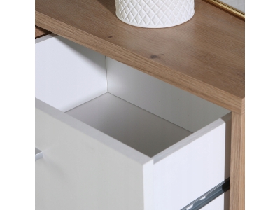 Komoda mała BEST CHEST Forte szuflady półka dąb artisan biały SQNK211-C804