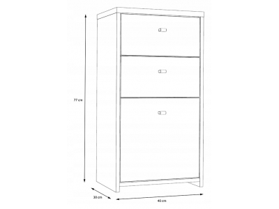 Komoda mała BEST CHEST Forte szuflady półka dąb artisan biały SQNK211-C804