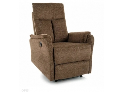 Fotel wypoczynkowy rozkładany elektryczny ATLAS Raven Cappuccino 45