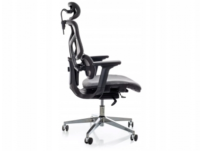 Fotel obrotowy pracowniczy biurowy gabinetowy EQ-1 szary Signal