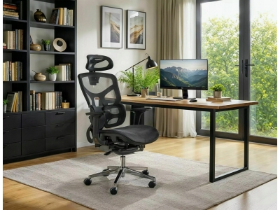 Fotel obrotowy pracowniczy biurowy gabinetowy EQ-1 czarny Signal