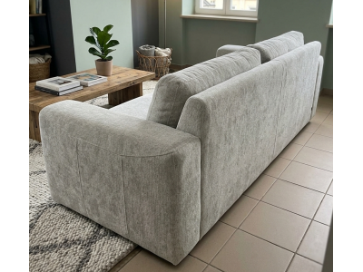 Sofa DAVOS 3BF /B3 bez funkcji spania tkanina VINCI 07 szary