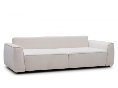 Kanapa / sofa BORSETTA SOF.3R bok A z funkcją spania tkanina RAVEN 22 jasny beż
