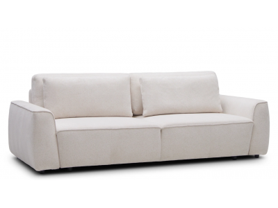 Kanapa / sofa BORSETTA SOF.3R bok A z funkcją spania tkanina RAVEN 22 jasny beż