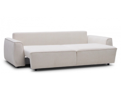 Kanapa / sofa BORSETTA SOF.3R bok A z funkcją spania tkanina RAVEN 22 jasny beż