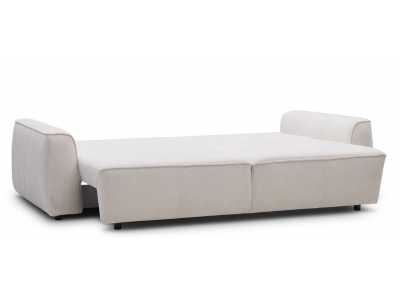 Kanapa / sofa BORSETTA SOF.3R bok A z funkcją spania tkanina RAVEN 22 jasny beż