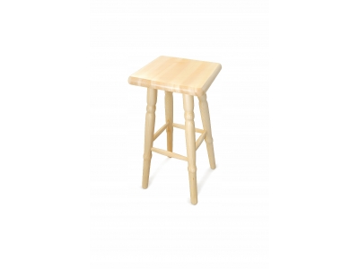 Taboret półbarowy hoker drewniany stołek sosnowy kuchenny noga toczona 60cm