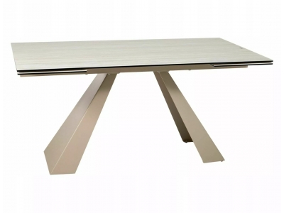 Stół rozkładany SALVADORE 160 (240 ) x 90 ceramic beż travertine / kaszmir