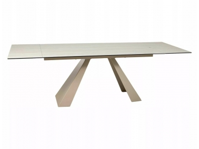 Stół rozkładany SALVADORE 160 (240 ) x 90 ceramic beż travertine / kaszmir
