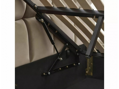 Łóżko podwójne z pojemnikiem tapicerowane PARMA 160x200 VELVET c. beż 40