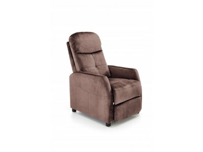 Fotel rozkładany wypoczynkowy relax FELIPE 2 velvet mokka bluvel 38 brąz