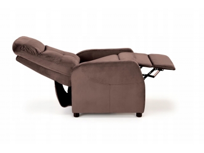 Fotel rozkładany wypoczynkowy relax FELIPE 2 velvet mokka bluvel 38 brąz