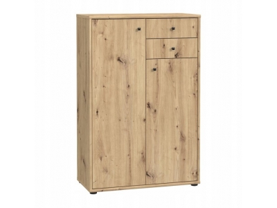 Komoda dwudrzwiowa z półkami szuflady ARCHBOX T2KK20-D78 dąb artisan Forte