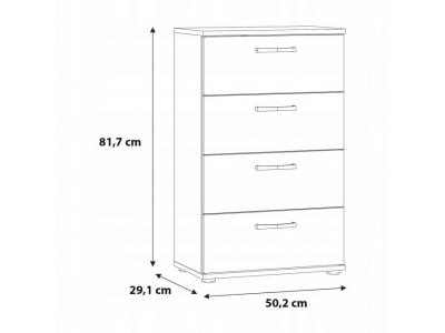 Komoda z szufladami NIKO CPLK14N-D78 Forte dąb artisan 50.2 x 81.7 cm