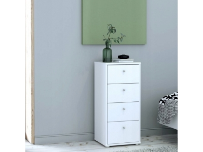 Komoda z szufladami wysoka 85,5 cm ARCHBOX T2KK211-120 biały Forte