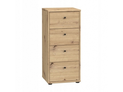 Komoda z szufladami wysoka 85,5 cm ARCHBOX T2KK211-D78 dąb artisan Forte