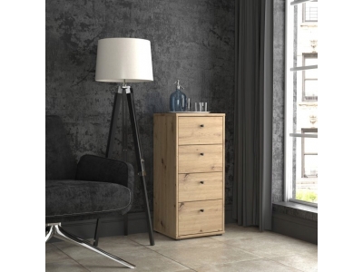 Komoda z szufladami wysoka 85,5 cm ARCHBOX T2KK211-D78 dąb artisan Forte