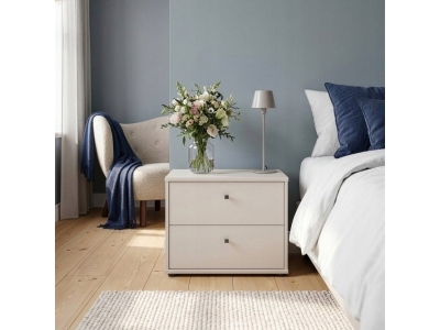 Komoda szafka nocna szauflady ARCHBOX T2KK011-D78 beż piaskowy Forte 54cm