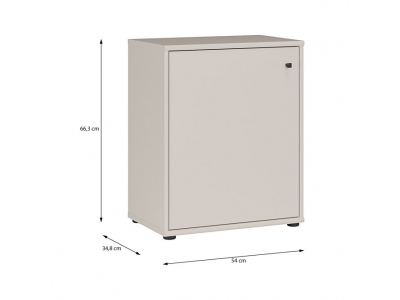 Komoda szafka nocna ARCHBOX T2KK111-U60 beż piaskowy Forte 54x34,8x66,3 cm