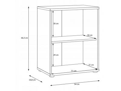 Komoda szafka nocna ARCHBOX T2KK111-U60 beż piaskowy Forte 54x34,8x66,3 cm