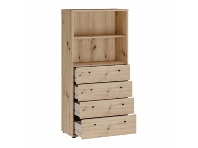 Regał ARCHBOX na książki z szaufladami T2KR411-D78 dąb artisan Forte